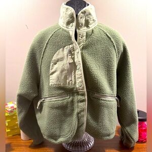 American Threads Ava Puffer Sage Green Fleece
